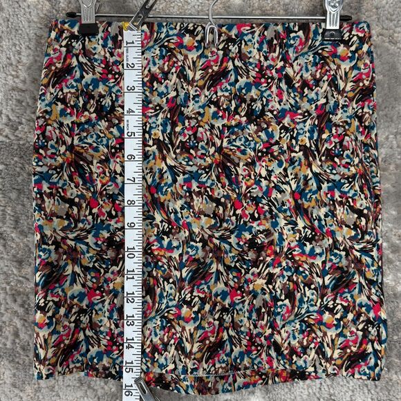 BCBGeneration Size S Artsy Colorful Straight Pencil Mini Skirt Stretch Pull On - Picture 2 of 7